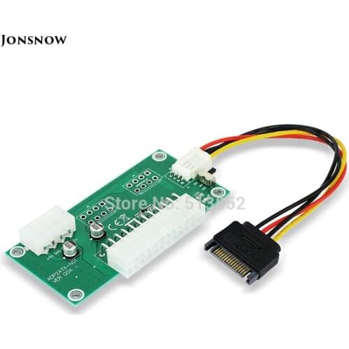 For Bitcoin Mining Expanded Ded With Manual Switch New PC Desktop ATX 24-Pin Dual PSU Power Synchronous Start Extender Cable