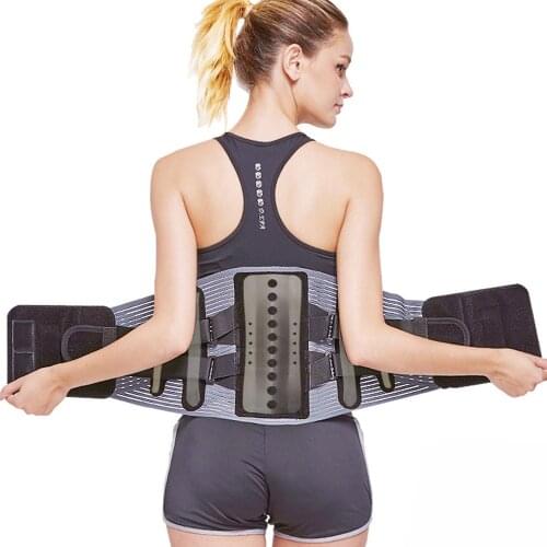Adjustable Medical Therapy Waist Belt Lumbar Support Back Support Brace Double Banded Posture Corrector Men Women Pain Relief