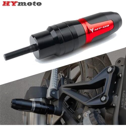 With LOGO MT-03 Crash Pads Protection For Yamaha MT03 MT 03 Newest Motorcycle Accessories CNC Aluminum Exhaust Slider Protector