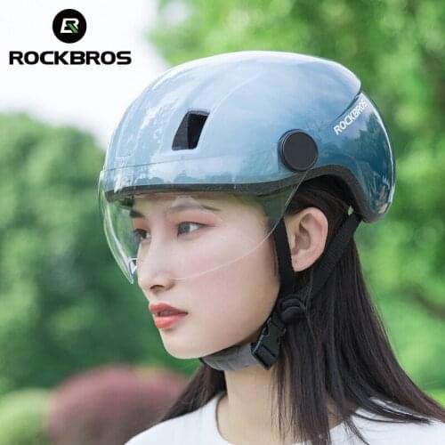 ROCKBROS Electric Bicycle Helmet Women Men MTB Road Bike Helmet With Goggles Motercycle Protection Cycling Helmet Safety Helmet