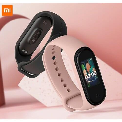 Newest Xiaomi Mi Band 4 Smart Wristband 0.95inch Amoled Color Screen 5atm Waterproof Heart Rate Fitness Bt5.0 Ble Mi Fit App