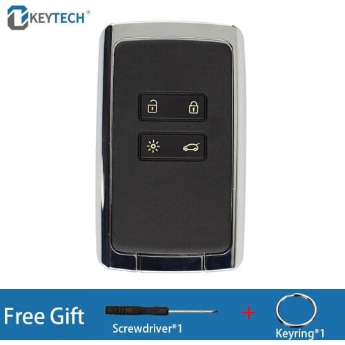OkeyTech 4 Buttons Replacement Remote Control Car Key Shell For Renault Megane 4 Talisman 5 Espace 5 Kadjar With Insert Blade