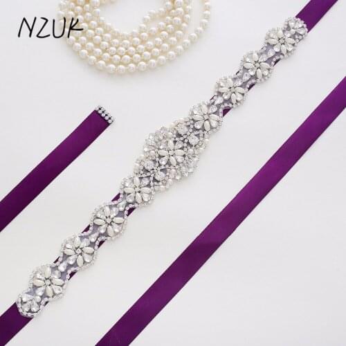 Rhinestones Wedding Belt Pearls Belt Diamond Bridal Belt Silver Crystal Bridal Sash For Wedding Dress Accessories Y131S