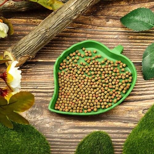1PC Leaf Shape Reptile Food Water Bowl Pet Feeder Plastic Plate Dish Tortoise Corn Snake Crawl Drinking Eating Supplies