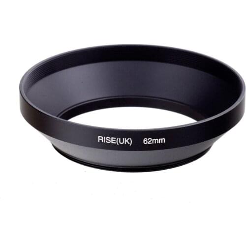 100% GUARANTEE 62mm Wide Metal Lens Hood with Filter Thread Mount FOR canon nikon sony pentax