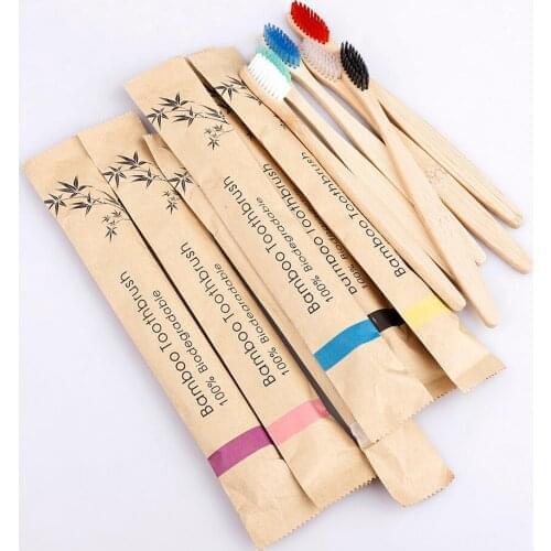 300 packs bamboo charcoal Soft Toothbrushes Eco friendly recyclable pack Biodegradable Vegan Oral Care Tooth brush customsize