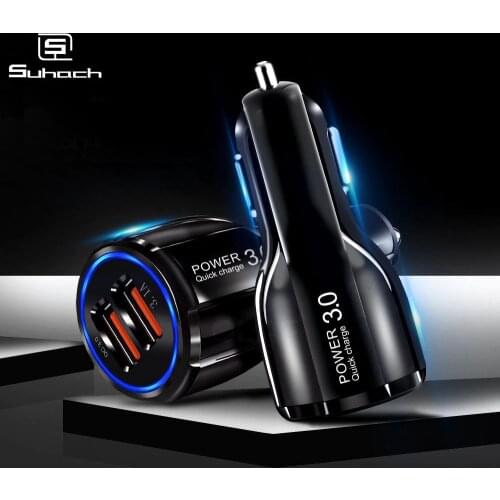 Suhach Car Charger Quick Charge 3.0 For iPhone Samsung Xiaomi Fast Car Charging Adapter QC 3.0 QC3.0 Mobile Phone Charger