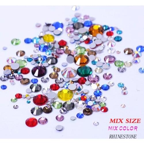 Upriver mix size mix color 800Pcs shiny crystal rhinestones nail art DIY nails accessories decorations Designed Manicure glass