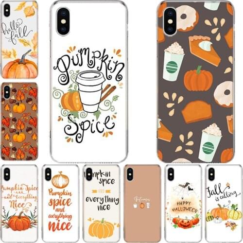 Pumpkin happy fall Phone Case For Iphone 12 Mini 11 Pro XS Max XR X 8 7 6 6S Plus SE 2020 5 5S SE Cover Shell Coque
