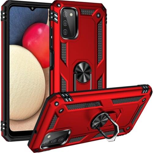 For Samsung A03s Case Cover Shockproof Bumper Military Armor Ring Holder Magnet Phone Case for Samsung Galaxy A03s Samsung A 03s