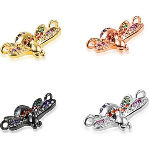 Diy Four-color Optional Copper Bottom Zircon Straight Pipe Jewelry Connector High-end Jewelry Special Accessories