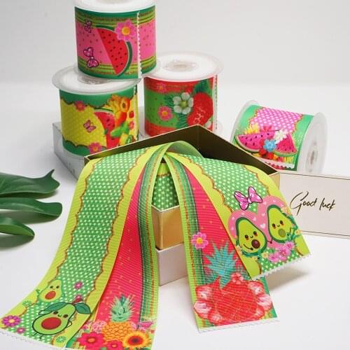 DIY Cartoon Fruit Printed Grosgrain Ribbon For Craft Supplies Sewing Accessories 5 Yards, Planar Resins Mold 10 Pieces. 52726