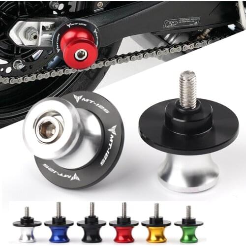 For YAMAHA MT125 MT 125 MT-125 2015-2020 2018 2019 Motorcycle M6 Swingarm Spools Slider 6MM Swing Screw Sliders Spools Stand Arm