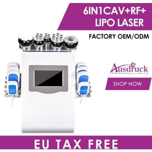 EU tax free Super 6in1 40k Cavitation Ultrasonic Slimming RF Diode lipo Laser Cellulite skin lift Red photon beauty Machine CE