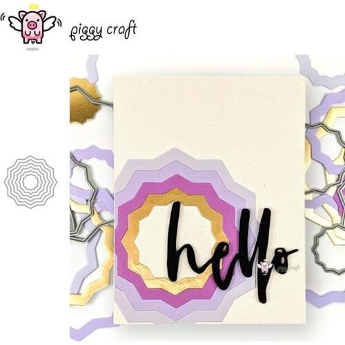 Piggy Craft metal cutting dies cut die mold 6Pcs Irregular frame Scrapbook paper craft knife mould blade punch stencils dies