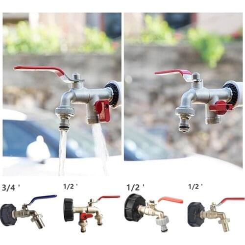 IBC Tote Tank Food Grade Drain Adapter 1/2" Garden Hose Faucet Water Tank Hose Connector Replacement Garden Supplies