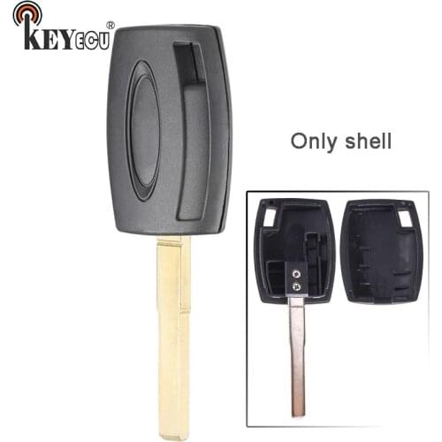 KEYECU for Ford Fiesta Mondeo Focus C-Max S-Max Galaxy Transponder Remote Key Shell Case Blank Fob (Can install chip)