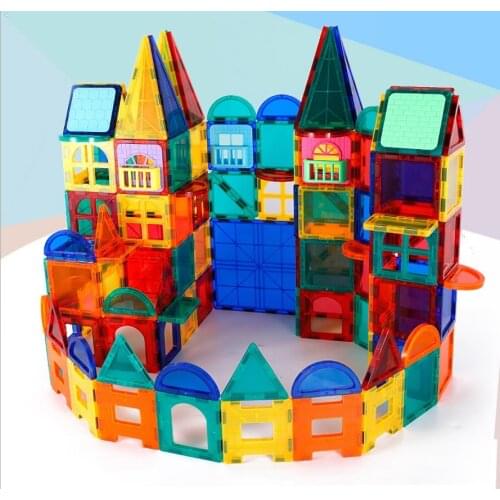 120pcs Big Size Magnetic Constructor Designer Magnet Building Blocks With Magnetic Construction Set Toys For Children Gifts