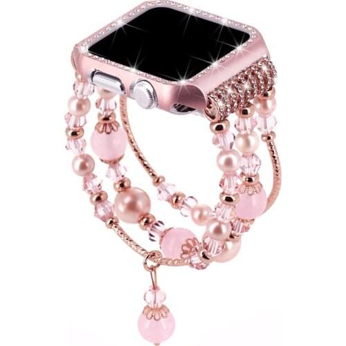 Metal Diamond Case+ band For Apple Watch Series 4 3 2 1 Bracelet Women Replacement watch strap for iWatch 38mm 42mm 40mm 44mm