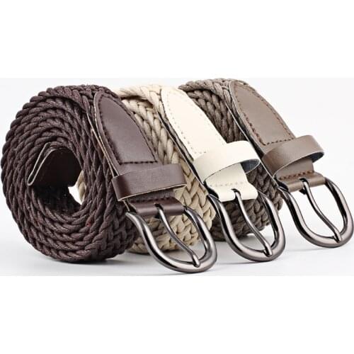 New Cummerbunds Men Fashion Belts Rope Braided Real Cow Skin Straps Men Jeans Designer Belts Men High Quality Cummerbunds