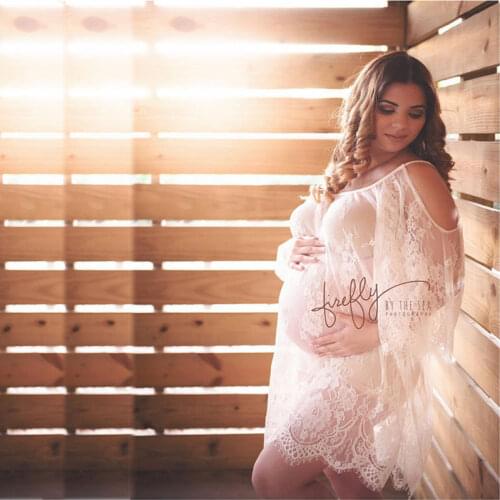 Maternity Dresses Lace Photography Props Pregnancy Dress Photo Shoot Short Dress Slip Strap Maternity Photo Shoot Dress