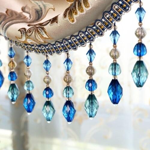 Curtain Tassel Pendant Beaded Fringe Sewing Trims Crystal DIY Costume Wedding Stage Clothing Lace Upholstery Accessories