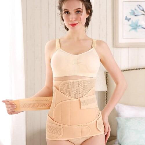 3in1 Belly Abdomen Pelvis Postpartum Belt Body Recovery Shapewear Belly Slim Waist Breathable Waist Trainer Corset