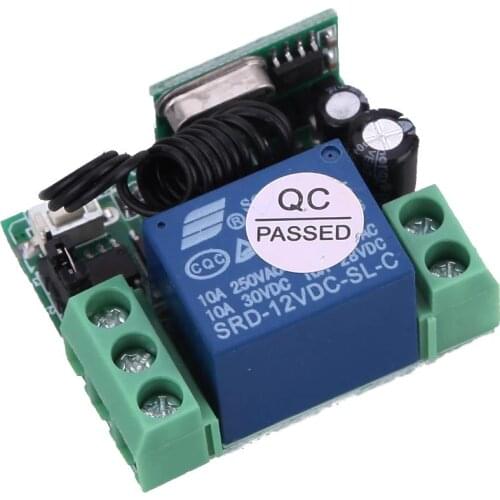 Universal Wireless Remote Control Switch DC 12V 10A 433MHz Telecomando Transmitter with Receiver for Anti-theft Alarm System