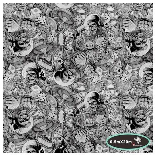 High quality Skull Hydrographic Film Water Hydro Transfer Printing Film 0.5m HFZ1688 PVA Film