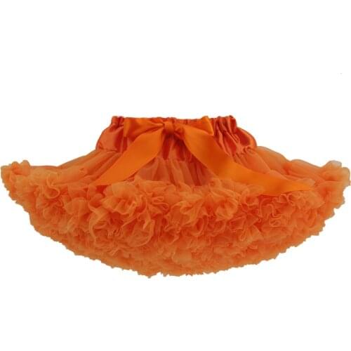 Orange Baby Girls Tutu Skirt Fluffy Children Ballet Kids Pettiskirt Baby Girl Skirts Princess Tulle Party Dance Skirts