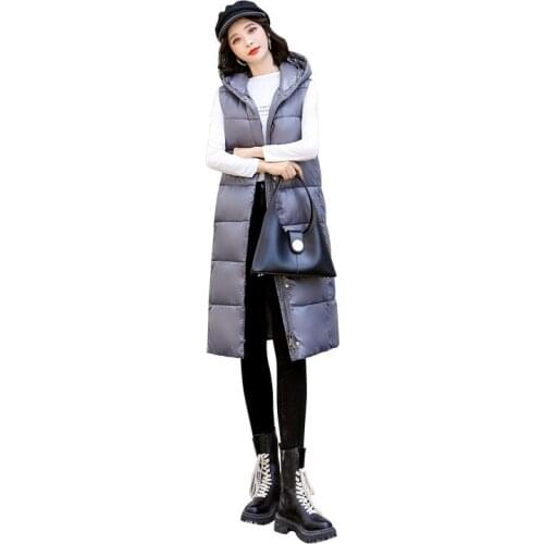 Women Winter Hooded Windproof Insert Pocket Long Warm Coat Puffer Jacket Cotton Padded Parkas Outwear Overcoat