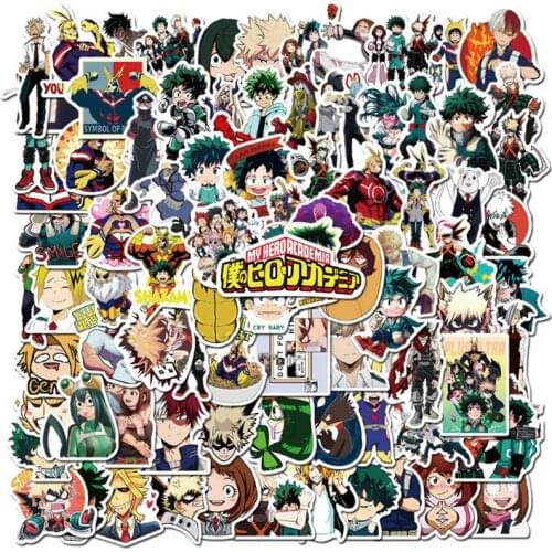 10/30/50/100Pcs My hero academia anime For Snowboard Laptop Luggage Fridge Car- Styling Vinyl Decal Home Decor Stickers