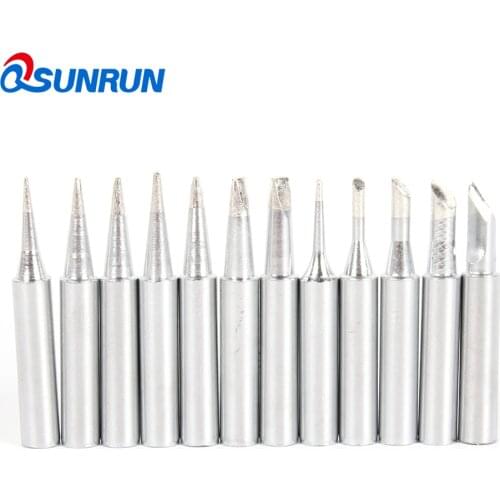 12Pcs/10Pcs/5Pcs Solder Screwdriver Electric Iron Tip Head 900M-T for Hakko Soldering Rework Station Welding Repair Tool