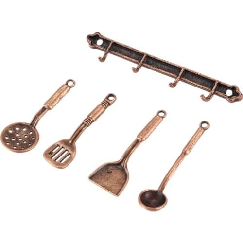 5pcs 1:12 Miniature Alloy Kitchenware Doll House Accessories