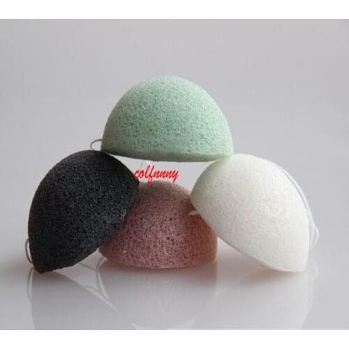 600pcs/lot Konjac Sponge Puff Herbal Facial Sponges Pure Natural Konjac Vegetable Fiber Making Cleansing Tools For Face And Bod