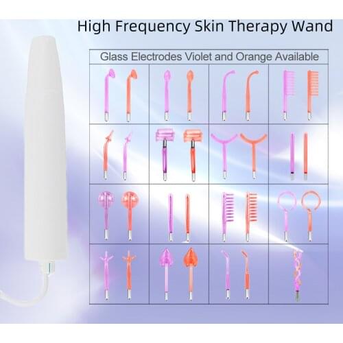 High Frequency Glass Electrode Handheld Facial Machine HF Replace Applicator Aron Neon Tube Violet Ray Skin Acne Spot Wrinkle
