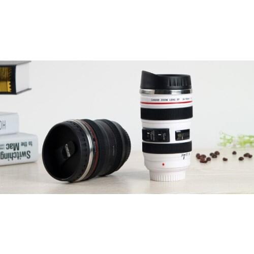 Thermal Mug Cup Beer Steel Coffee Thermos Bottle Cooler Tumblers Camera Lens With Cover Travel Outdoor Vacuum Flasks Drinkware