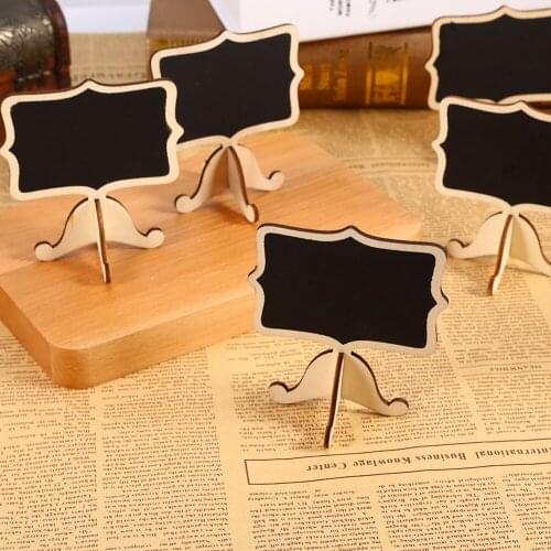 Mini Wooden Chalkboards Chalkboard Message Number Tag Wooden Table Stand Christmas Wedding Decoration Party Supply