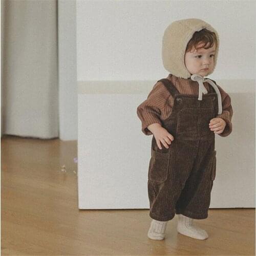 Baby Boys Girls Clothes Spring Winter Infant Baby Overalls Pants Corduroy Toddler Boys Trousers Kids Girls Boys Jumpsuit Romper