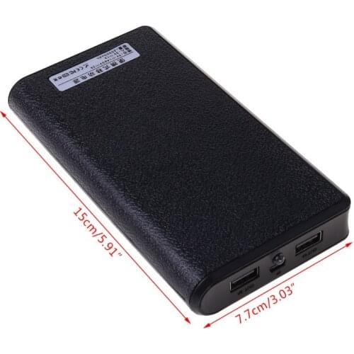 Dual USB 8X18650 Power Bank Battery Box Mobile Phone Charger DIY Shell Case