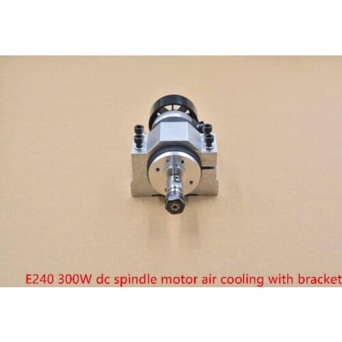 E240 high speed DC 300W spindle motor air cooled PCB board external carbon brush and motor bracket ngraving machine motor 1pcs