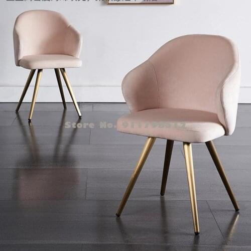 Italian light luxury dining chair home modern minimalist small apartment backrest makeup chair cafe hotel Qiadan net red chair