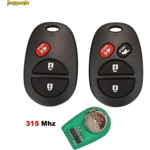 Jingyuqin Remote Car Key Control 315Mhz For Toyota Tacoma HIGHLANDER SEQUOIA Sienna Tundra 3/4 Buttons Fob