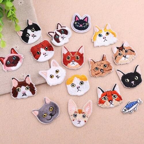 Computer embroidery badge cute animal head cloth stickers clothes decoration patch stickers small fish embroidery logo