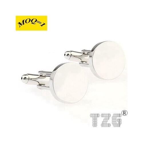 Round Metal Cufflink Cuff Link 1 Pair Free Shipping Promotion