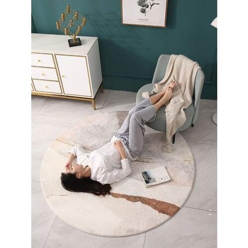 Round Carpet Nordic Carpets Living Room Soft Plush Carpet Bedroom Home Sofa Abstract Round Rug Chair Mat Floor Rugs And Carpets