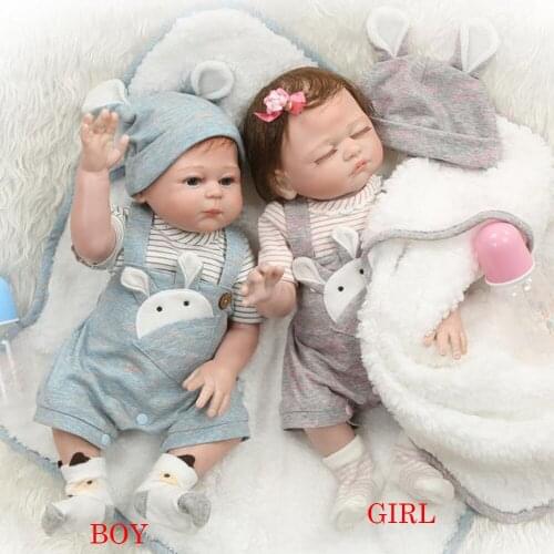 NPK DOLL Bebe reborn 50cm realistic newborn babies boy girl dolls LOL full Silicone vinyl reborn baby doll bonecaS