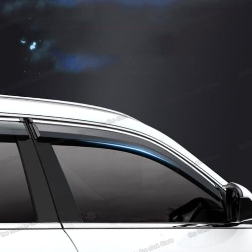 Lsrtw2017 Car Window Rain Visor Shield Cover Frame Styling for Kia Seltos 2020 2021 2022 Kx3 Accessories Half Transparent Parts