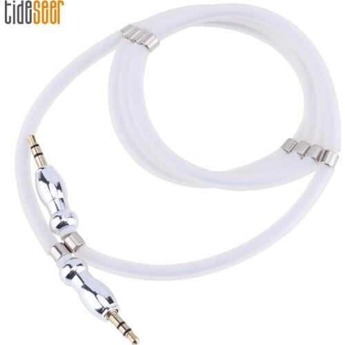 1M Magnetic Audio Cable 3.5mm Jack Speaker Line Male to Male Car Aux Cord for iPhone Samsung Phone Headphone MP3/4