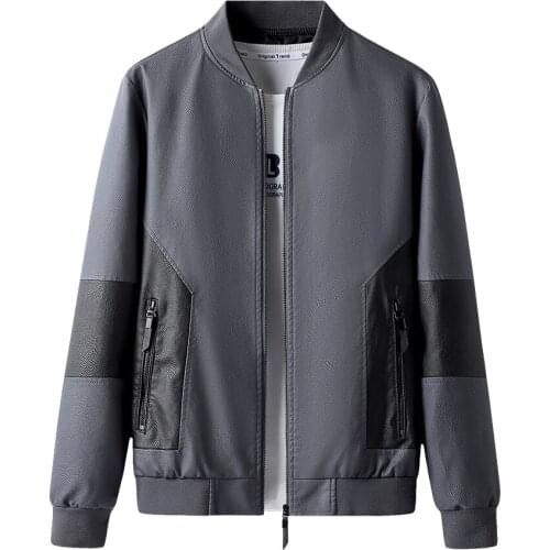 Hawaifish brand leather jackets men 2021 autumn and winter trend casual jaqueta couro high quality fashion motorcycle uniform